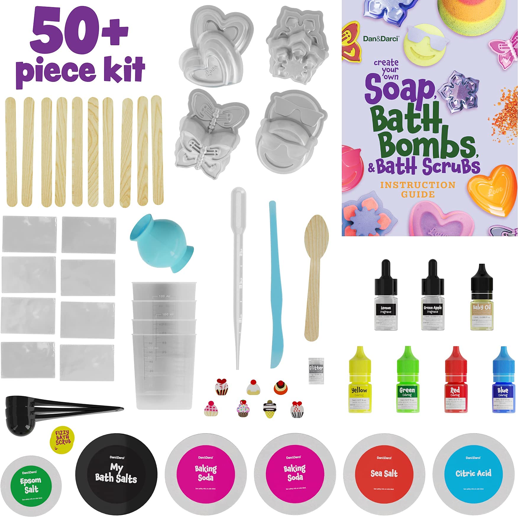 Dan&Darci Soap & Bath Bomb Making Kit for Kids, 3-in-1 Spa Science Kits, Easter Craft Gifts for Girls & Boys Age 6-12 Year Old Girl Crafts: DIY Experiment Toys, Gift for Kid Ages - Image 2