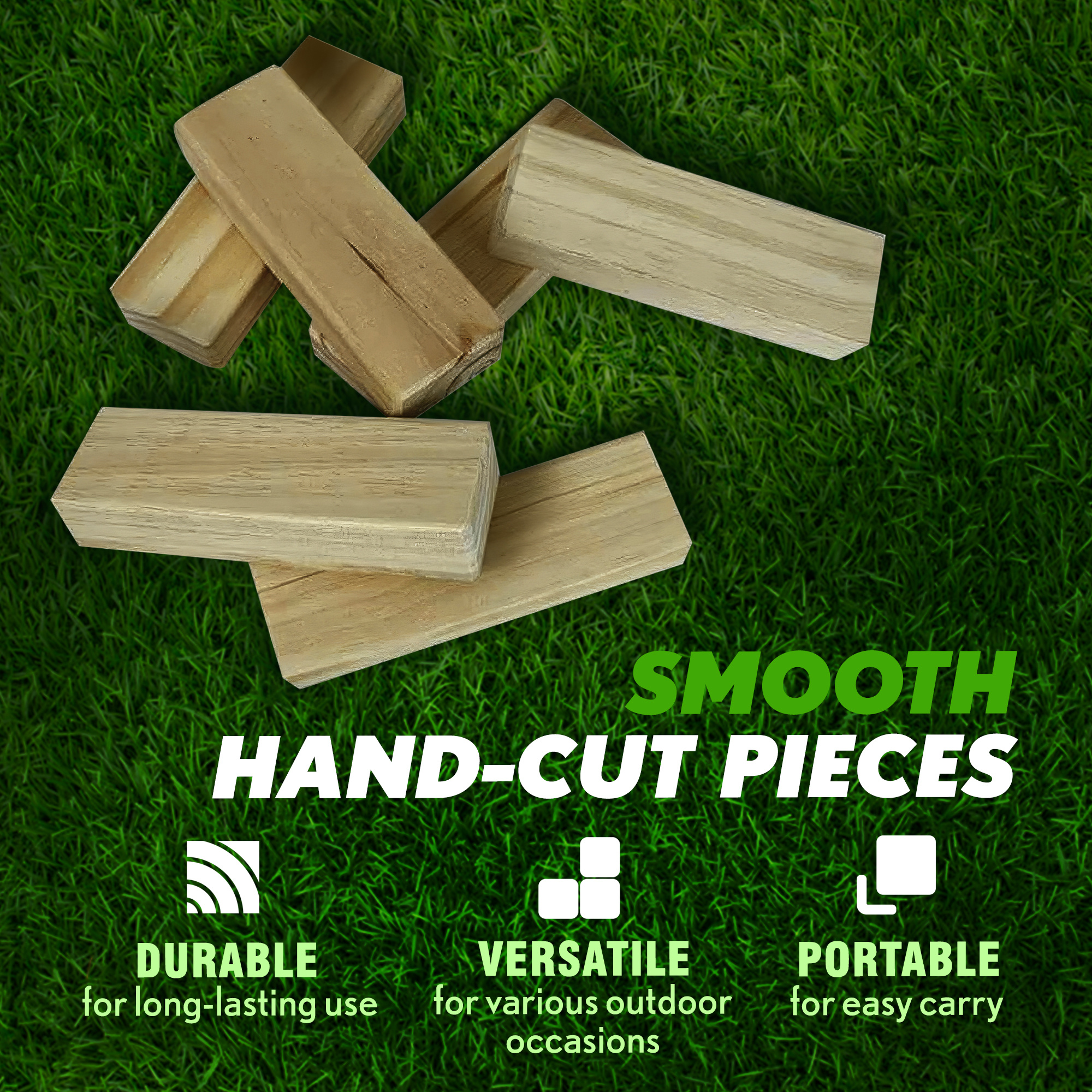 Yard Games Giant Tumbling Timbers Wood Stacking Party Tailgate Backyard Game Indoor Outdoor with Carrying Case for Kids Adults, 30 Inch, Natural - Image 10