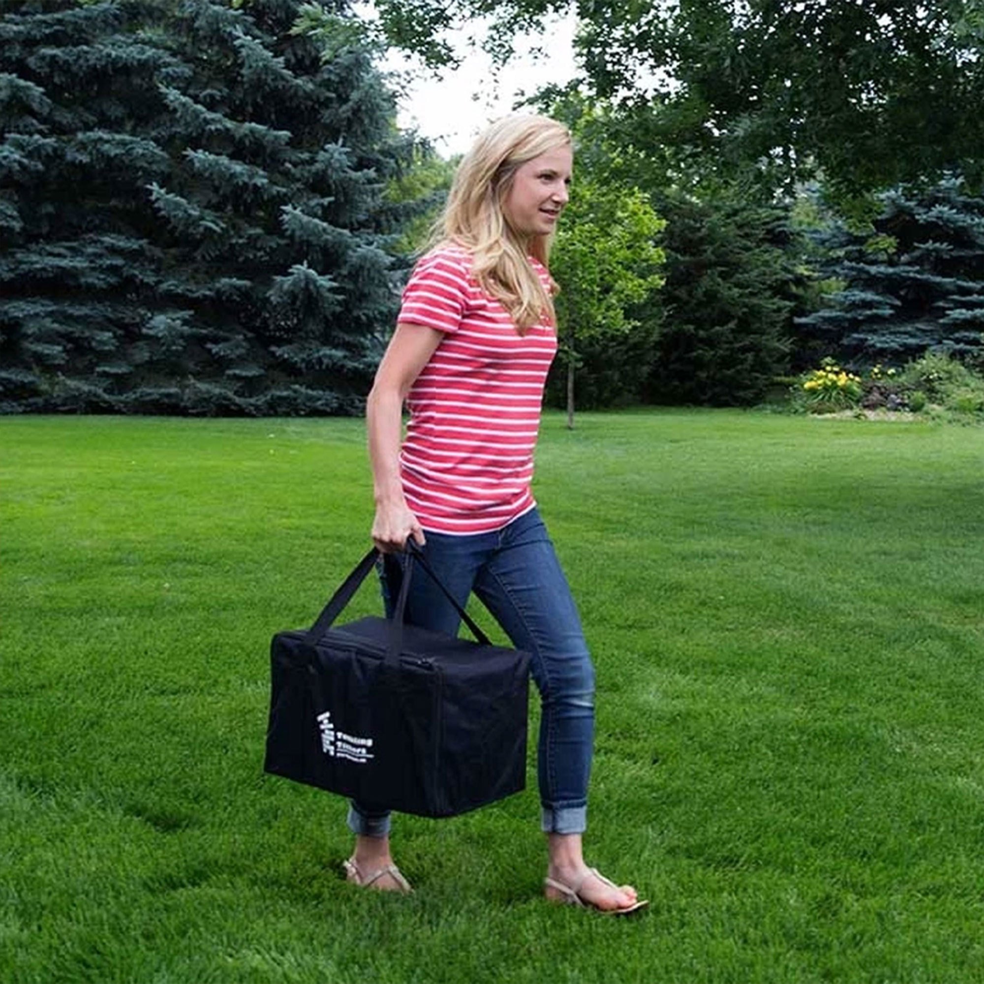 Yard Games Giant Tumbling Timbers Wood Stacking Party Tailgate Backyard Game Indoor Outdoor with Carrying Case for Kids Adults, 30 Inch, Natural - Image 7