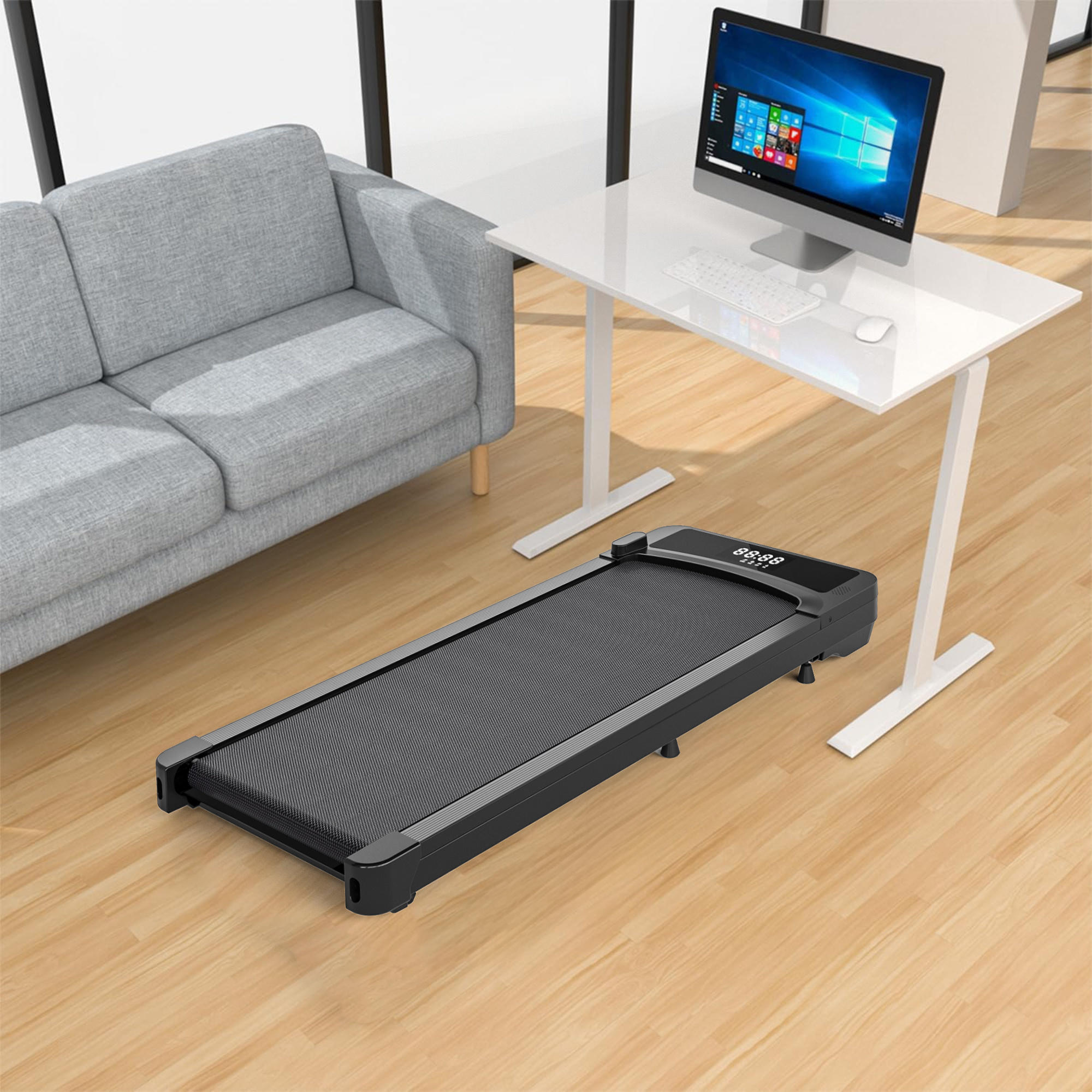 Treadmills, 3 in 1 Portable Treadmill and Walking Pad, with Incline for Home/Office, Remote Control and LED Display - Image 9