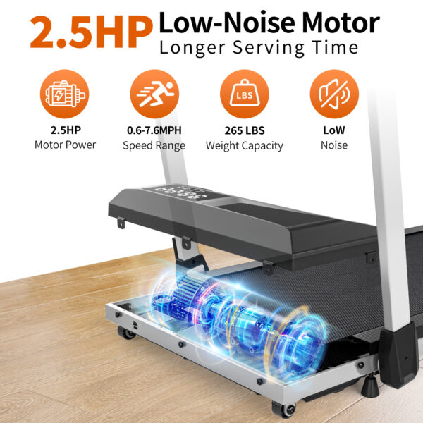 Treadmills, Treadmill Under Desk Walking Pad,2 in 1 Folding Treadmill for Home/Office with Remote Control and APP，Large Screen - Image 12