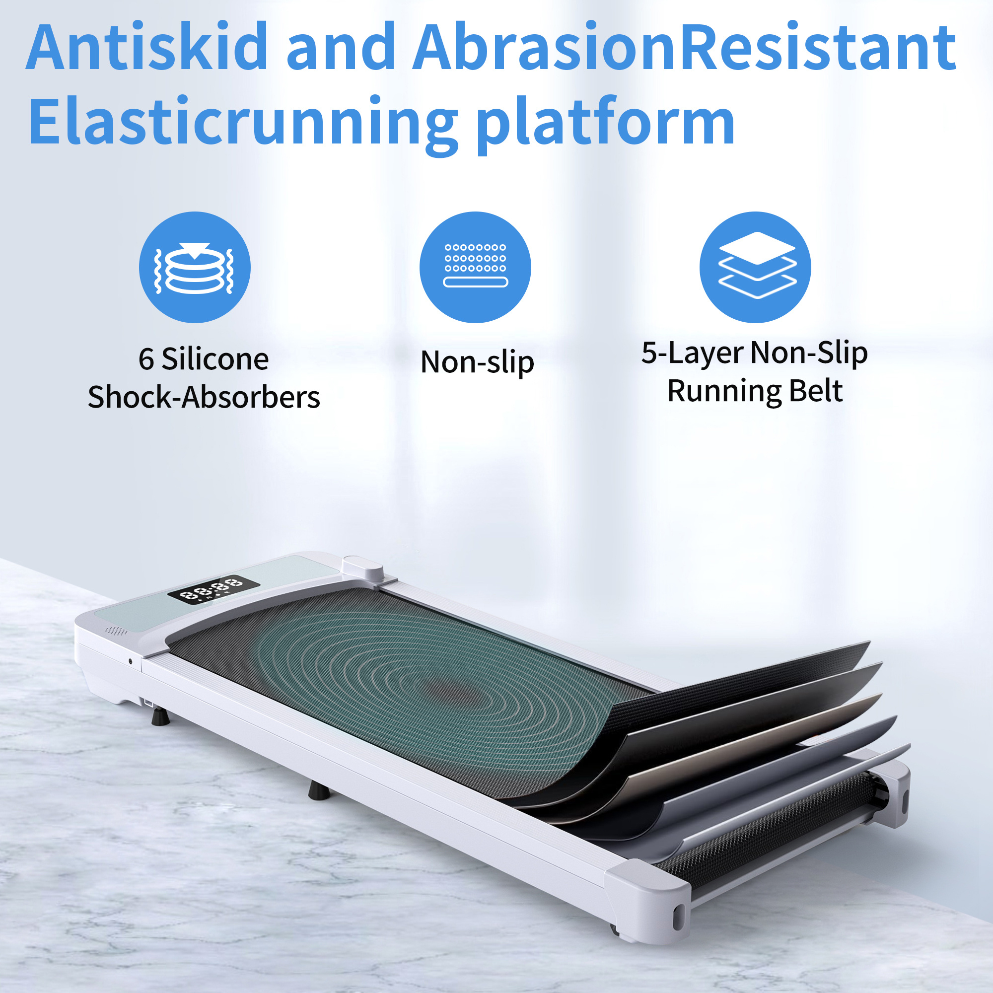 Treadmills, 3 in 1 Portable Treadmill and Walking Pad, with Incline for Home/Office, Remote Control and LED Display - Image 24