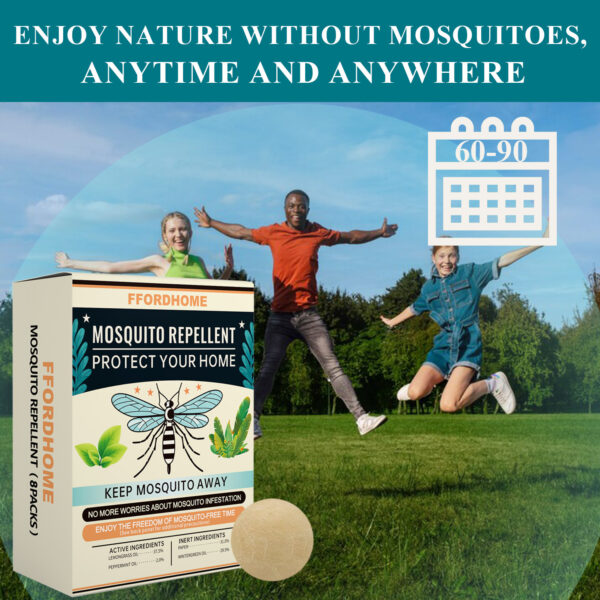 【Natural Mosquito Repellent Paper Balls】Mosquito Repellent for Patio，Long-lasting 60-Day Protection | Multi-Scene Use for Outdoor Camping/Home & Garden | Peppermint & Citronella Essential Oil Formula | Slow-Release Technology - Image 11