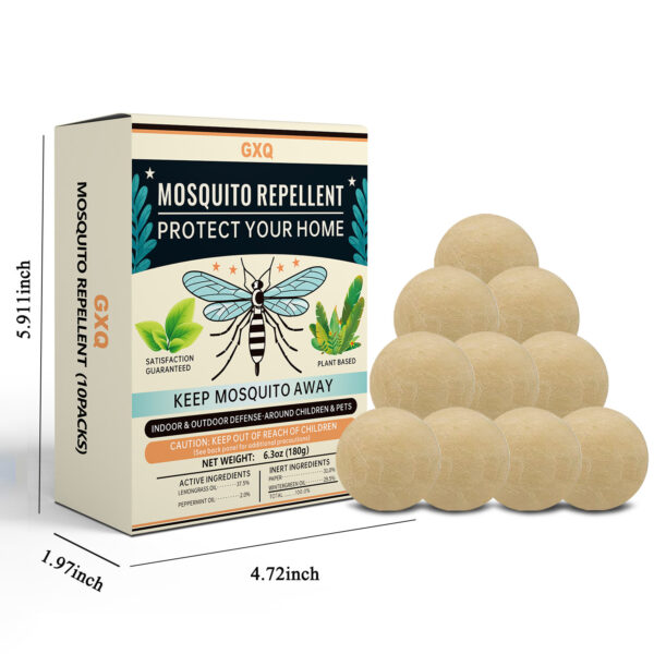 【Natural Mosquito Repellent Paper Balls】Mosquito Repellent for Patio，Long-lasting 60-Day Protection | Multi-Scene Use for Outdoor Camping/Home & Garden | Peppermint & Citronella Essential Oil Formula | Slow-Release Technology - Image 5