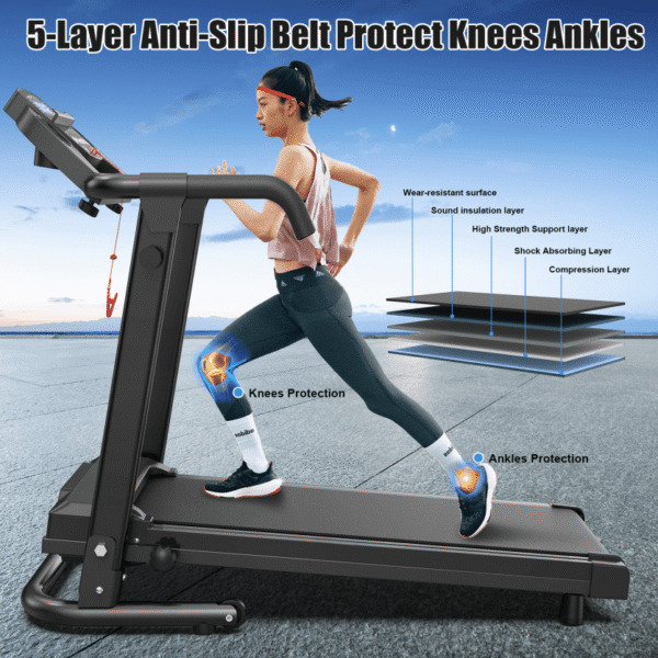 Treadmill Q30-5, With Cup Holders, Load Capacity 300 LBS - Image 5