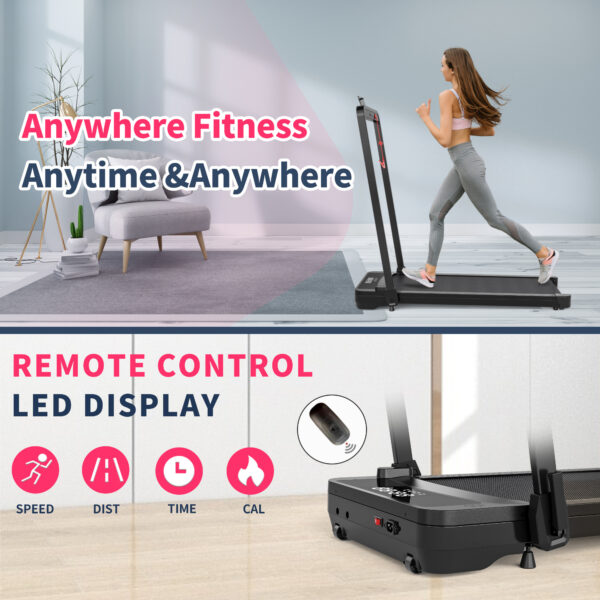 Treadmills, Treadmill Under Desk Walking Pad,2 in 1 Folding Treadmill for Home/Office with Remote Control and APP，Large Screen - Image 16
