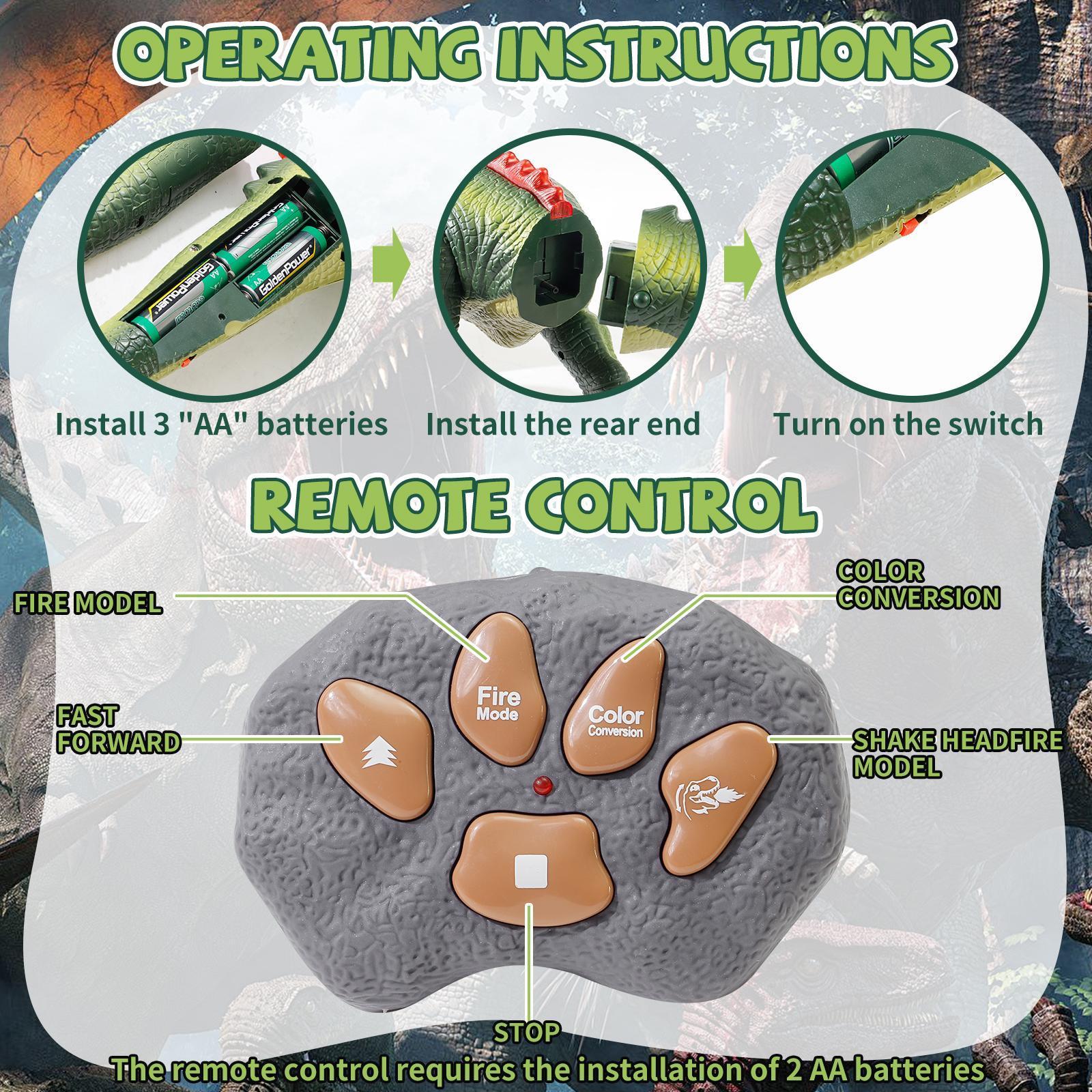 Remote Control T-Rex Dinosaur – 7 Color Lights, Water Spraying & Swift Movement, Perfect Toy for Boys - Image 5