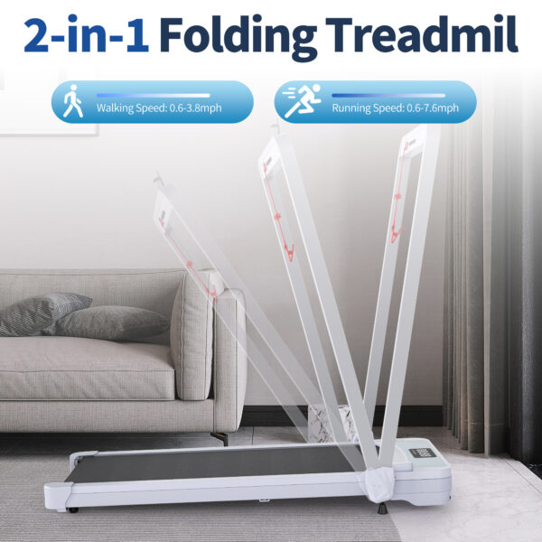 Treadmills, Treadmill Under Desk Walking Pad,2 in 1 Folding Treadmill for Home/Office with Remote Control and APP，Large Screen - Image 33