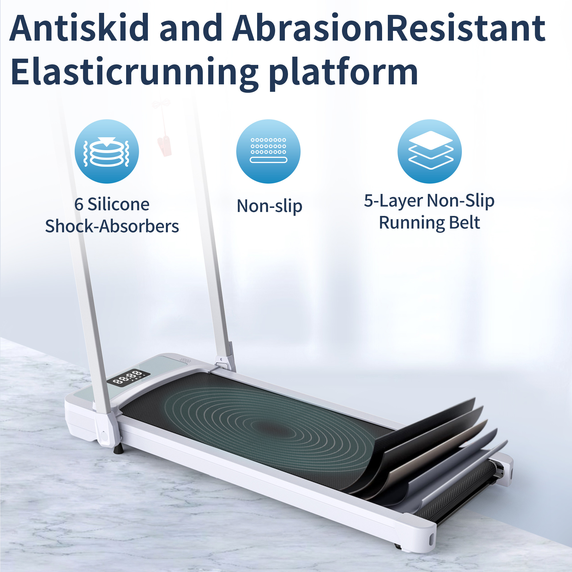 Treadmills, 3 in 1 Portable Treadmill and Walking Pad, with Incline for Home/Office, Remote Control and LED Display - Image 38