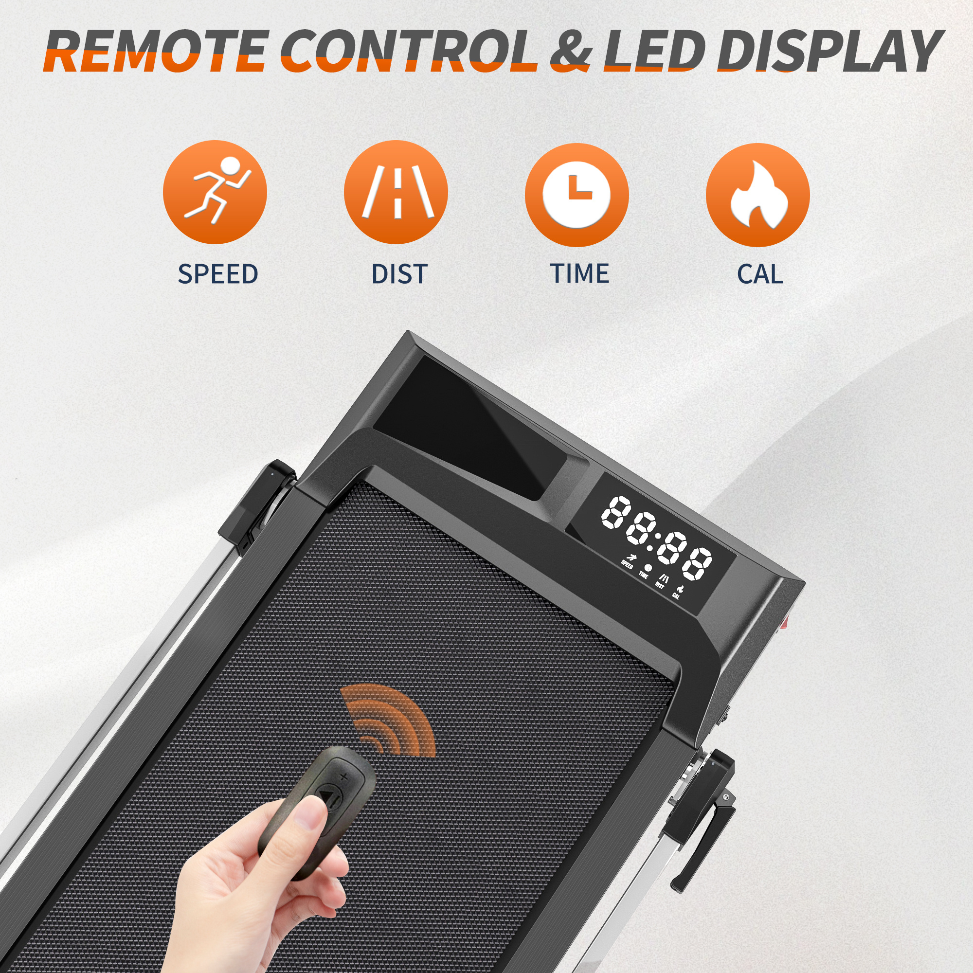 Treadmills, 3 in 1 Portable Treadmill and Walking Pad, with Incline for Home/Office, Remote Control and LED Display - Image 28