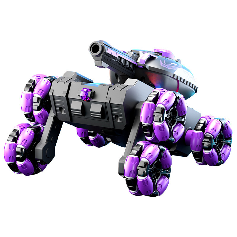 6WD Remote Control Tank Vehicle with Handle Controller - 2.4G wireless technology, 360° rolling, LED lighting, McPherson wheeled design - Rechargeable transformable remote control vehicle, an excellent gift for boys and girls. - Image 9