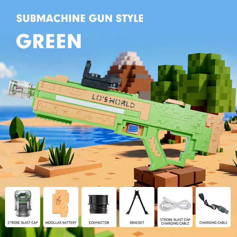 Mosaic Super Large Capacity Automatic Water Absorption Electric Continuous Water Splashing Water Saving Water Gun Beach Children's Toy Water Electric Water Gun-Outdoor Water Toys Splashing Children, Summer Fun Toys for Children and Adults, Summer Outdoor Beach and Pool Party