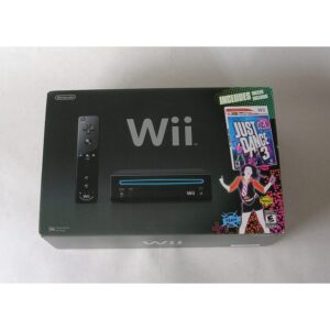 Nintendo Wii Console with Just Dance 3 Bundle - Black (Renewed) [video game]