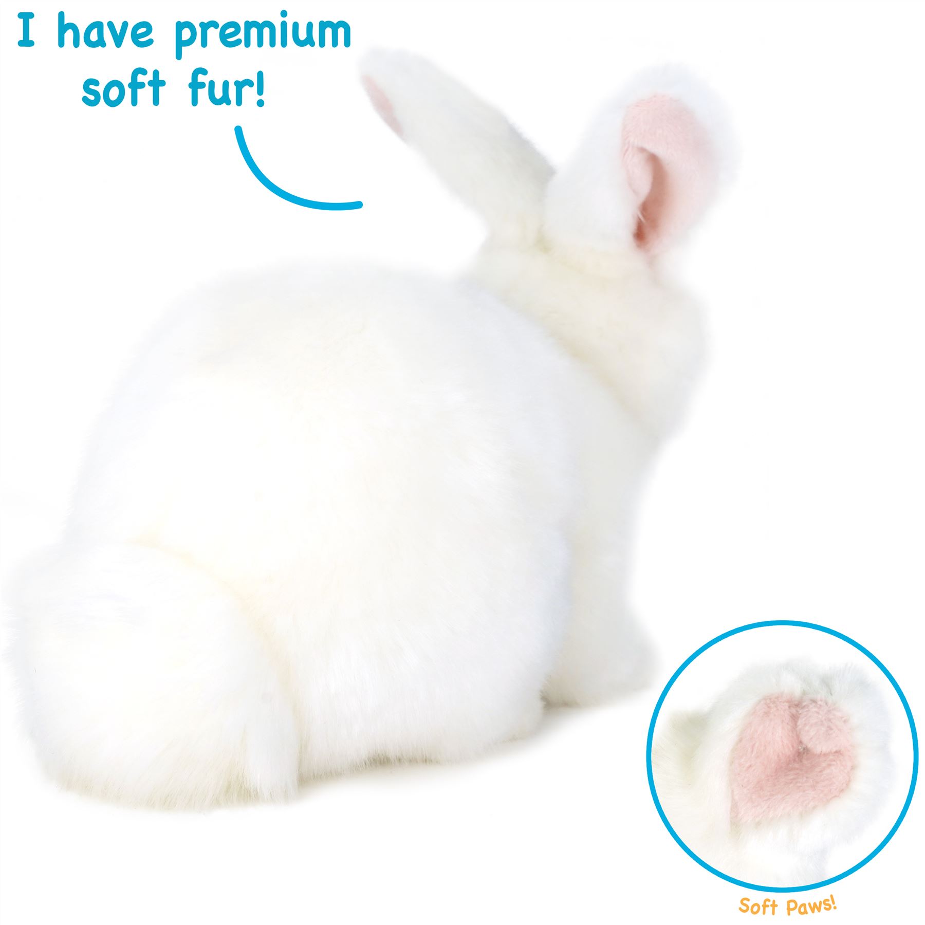 Wren The White Rabbit - 10 Inch Stuffed Animal Plush - By Viahart - Image 4