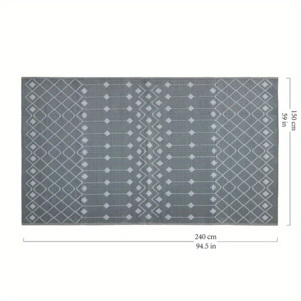 [Reversible Outdoor Mat] 1pc Reversible Polypropylene Outdoor Mat | Foldable, Double-Sided, Lightweight, Portable, Easy to Clean, for RVs, Patios, Camping, Backyard, Picnics, Spring/Summer - Image 9