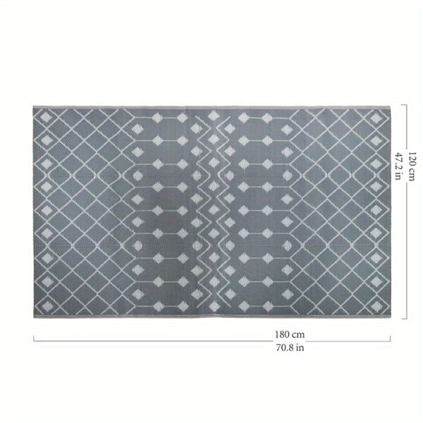 [Reversible Outdoor Mat] 1pc Reversible Polypropylene Outdoor Mat | Foldable, Double-Sided, Lightweight, Portable, Easy to Clean, for RVs, Patios, Camping, Backyard, Picnics, Spring/Summer - Image 7