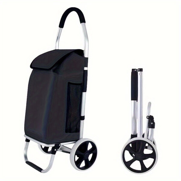 [Foldable Trolley Dolley] Foldable Shopping Cart Trolley Dolley For Groceries | With Wheels And Removable Bag For Groceries Shopping - Image 3