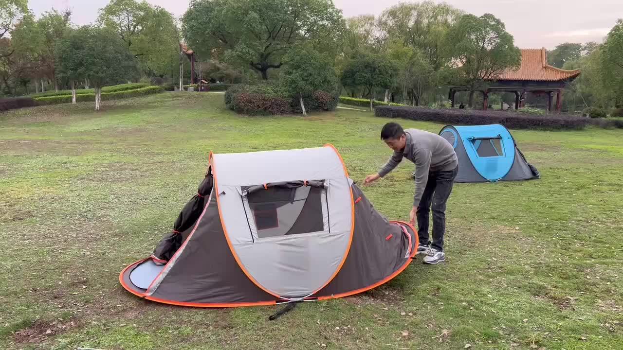 A quick pop-up tent, camping tent, 2 doors and 2 windows, family tent, hiking tent, beach tent, fishing tent, travel essential tent, suitable for camping hiking and traveling, Christmas gifts - Image 15