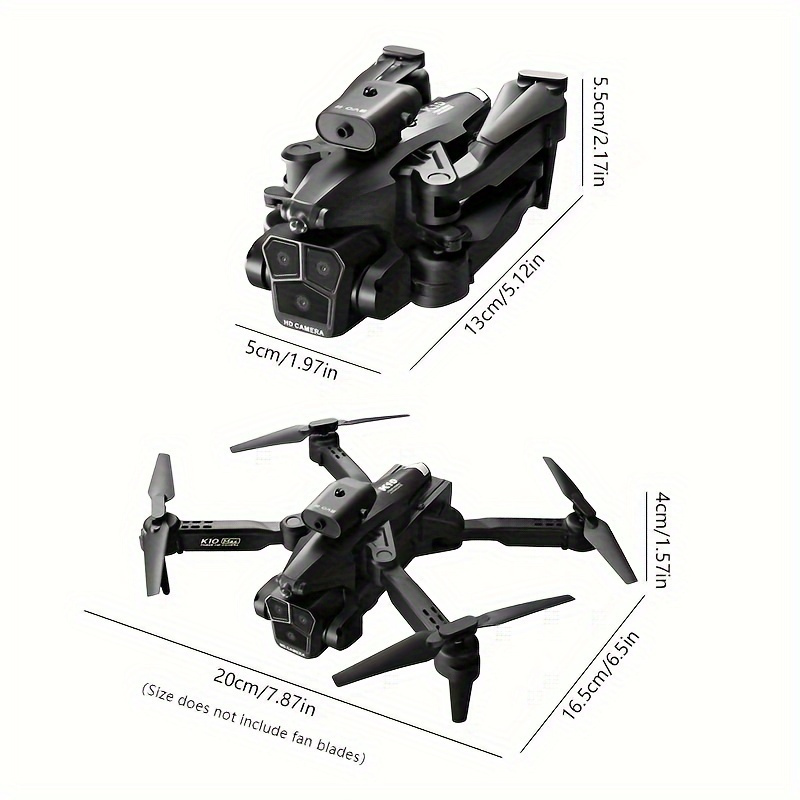 2 Batteries K10 MAX: 3 Camera Remote Control Drone with SD Three ESC Camera Optical Flow Positioning 360° Obstacle Avoidance 2.4GHz Wifi FPV APP Control, Halloween Christmas Gift - Image 7