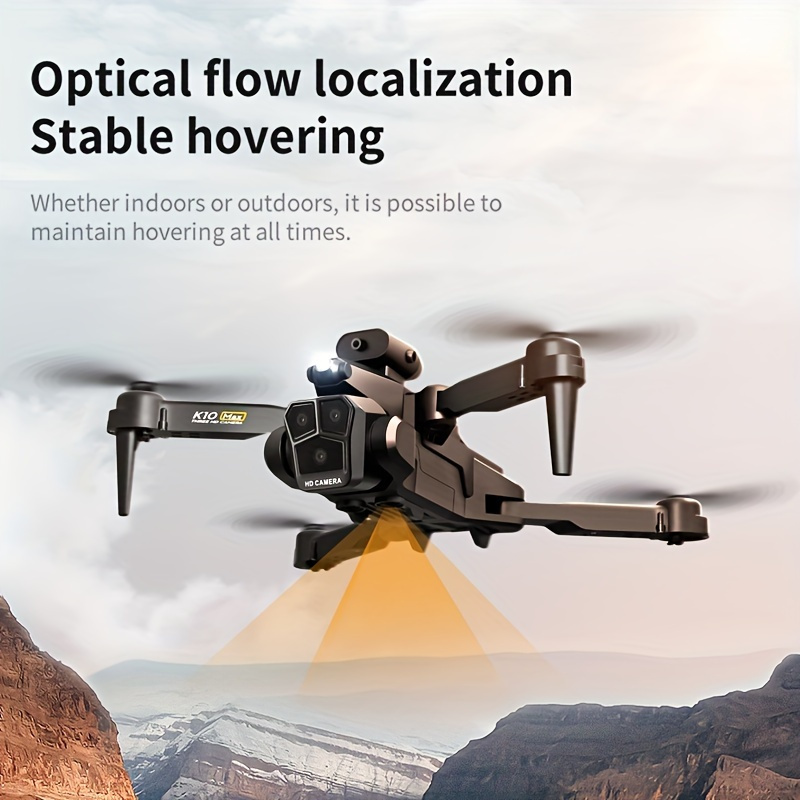 2 Batteries K10 MAX: 3 Camera Remote Control Drone with SD Three ESC Camera Optical Flow Positioning 360° Obstacle Avoidance 2.4GHz Wifi FPV APP Control, Halloween Christmas Gift - Image 2