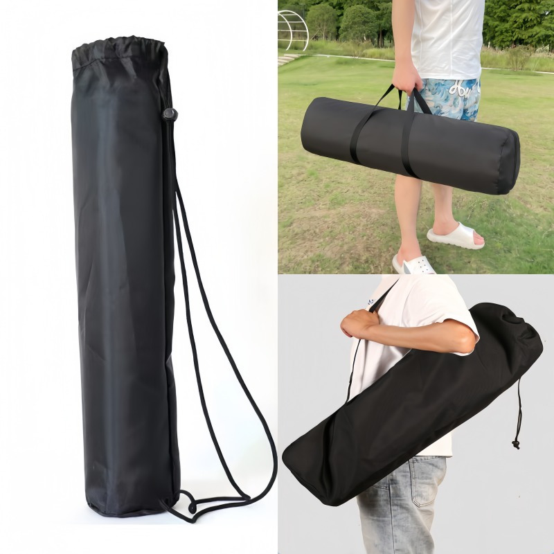 Extra Large 40" x 20" Black Drawstring Storage Bag - Durable Polyester, Ideal for Yoga Mats, Folding Chairs, Tripods & More - Perfect for Home & Outdoor Use, Camping Gear Bag - Image 2