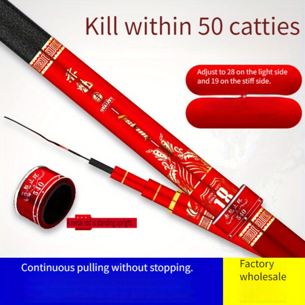 Weihai Chikui Fishing Rod, a Lightweight And Stiff Pole Suitable for Catching Crucian Carp And Big Fish in Black Pits.