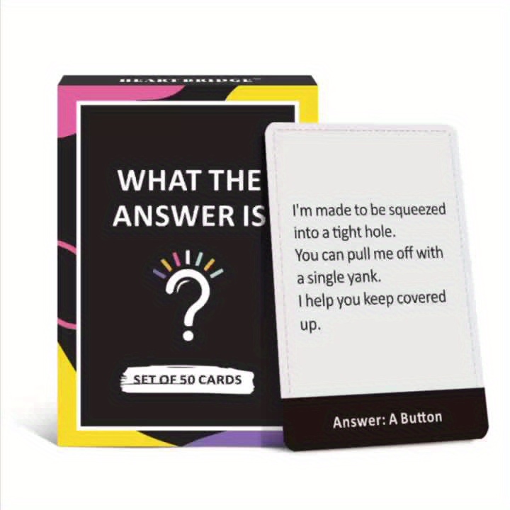 What The Answer Is" Fun Guessing Card Game - 50 Cards, Perfect for Adults' Party Nights & Holiday Gatherings | Ideal for Halloween, Christmas, Thanksgiving - Image 10