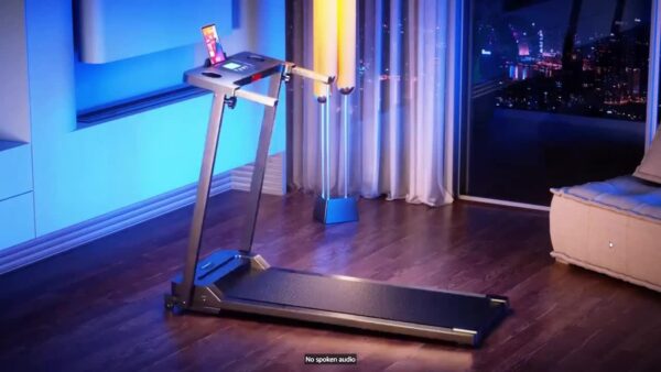 Treadmill, Walking Mat, Small Home Silent Treadmill, Portable Walking Machine, LED Display, Compact Foldable Treadmill, Weight 300+ Lb, With Armrest, 3.0HP, Without Battery - Image 10