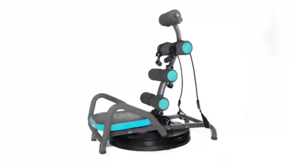 [Adjustable Ab Trainer] Sturdy Iron Adjustable Foldable Ab Workout Equipment - Sit-Up Trainer for Home Gym, Black & Light Blue Design, Perfect Christmas Gift for Core Strength Training - Image 11