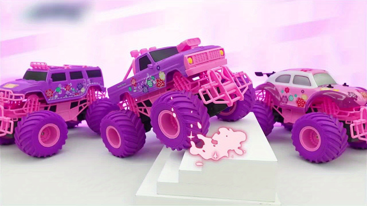 RC Car for Girls, Pink RC Truck with Two Rechargeable Batteries, Toys for 3, 4, 5, 6, 7, 8 Year Old Girls, Birthday Ideas for Little Girls - Image 7