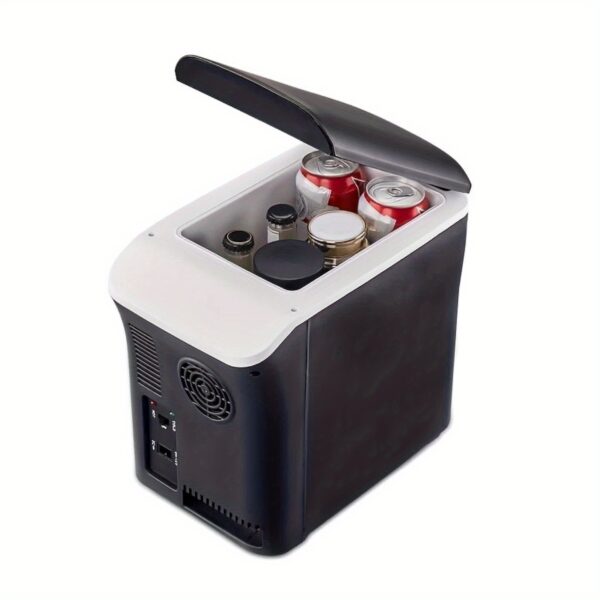 [Portable Car Fridge] Portable 12V Car Refrigerator | 1 Door Mini Fridge for Outdoor, Camping, RV, Truck - Black, 1-10L Capacity, Semiconductor Technology, Durable Construction - Image 10