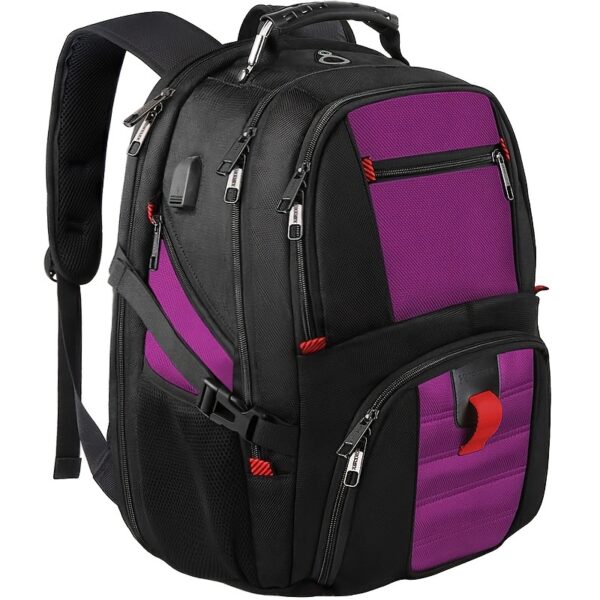 [Large Travel Backpack] 50L Large Men's Travel Backpack, Laptop Bag with USB Charging Port, Accommodates 17-Inch Laptops, Suitable for College, Approved for Airline Use, Business Work Bag, Perfect for Back-To-School Season, Ideal Valentine's Day Present - Image 12