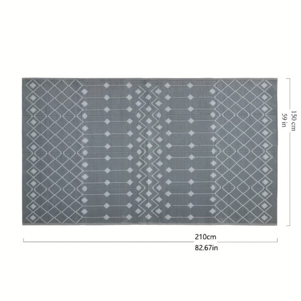 [Reversible Outdoor Mat] 1pc Reversible Polypropylene Outdoor Mat | Foldable, Double-Sided, Lightweight, Portable, Easy to Clean, for RVs, Patios, Camping, Backyard, Picnics, Spring/Summer - Image 13