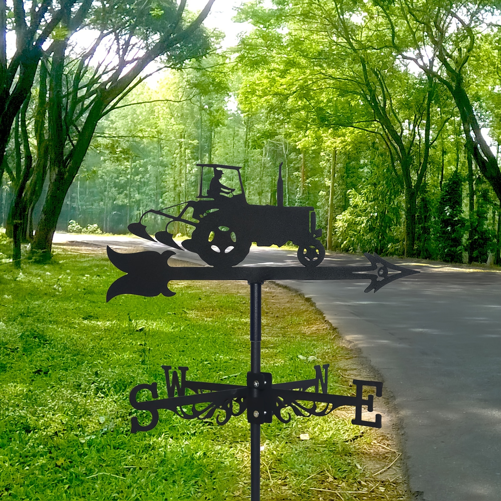 New Metal Tractor Weathervane, Standing Decorative Roof Weathervane for Garden and Courtyard Decoration, Used for Roof Garden, Garden Shed, Home, Fence Post, Greenhouse, Barn or S-hed Weathervane - Image 5