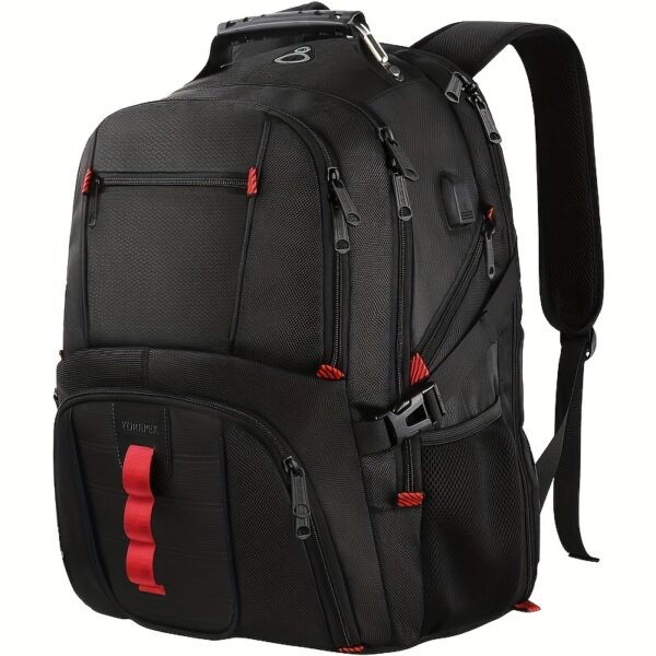 [Large Travel Backpack] 50L Large Men's Travel Backpack, Laptop Bag with USB Charging Port, Accommodates 17-Inch Laptops, Suitable for College, Approved for Airline Use, Business Work Bag, Perfect for Back-To-School Season, Ideal Valentine's Day Present - Image 14