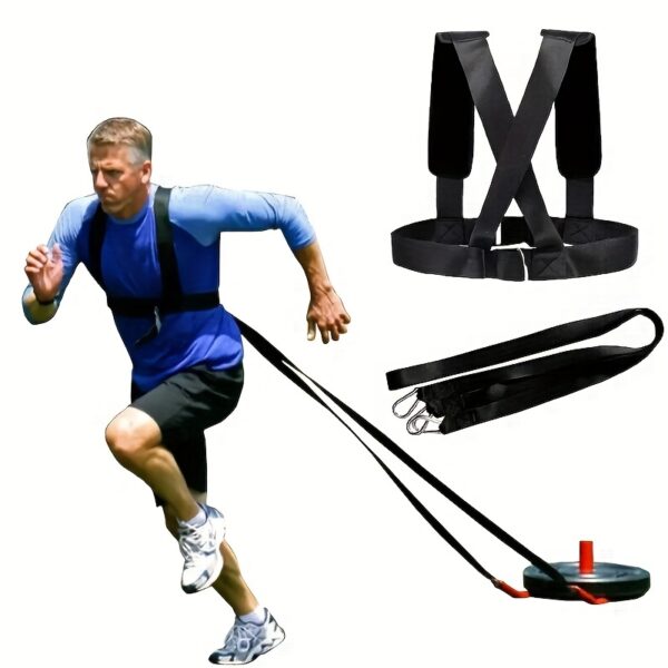 [Resistance Training Belt] 100kg/220lb Anti-Resistance Training Belt | Running Assist Speed Practice Pull Belt, Sports Weight-Bearing Running Equipment Weighting Exercise Strap Tension Band-Ribbon