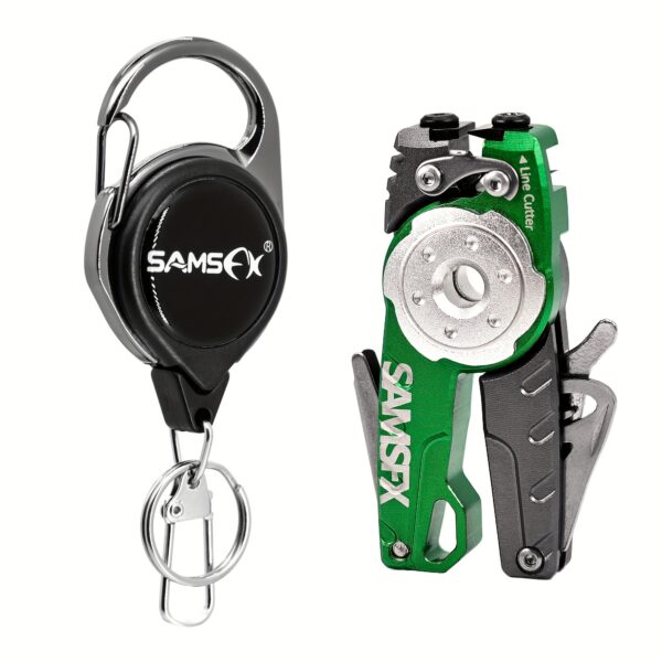 [Portable Pliers] SAMSFX 1pc Multifunctional Mini Pliers | Portable Aluminum Alloy Lure Pliers, Fishing Line Cutter with Retractors, Line Tying Tool - Image 10