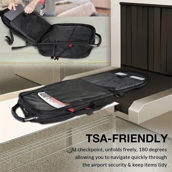 [Large Travel Backpack] 50L Large Men's Travel Backpack, Laptop Bag with USB Charging Port, Accommodates 17-Inch Laptops, Suitable for College, Approved for Airline Use, Business Work Bag, Perfect for Back-To-School Season, Ideal Valentine's Day Present - Image 11