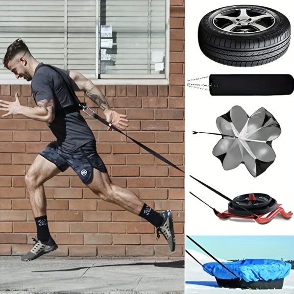 [Resistance Training Belt] 100kg/220lb Anti-Resistance Training Belt | Running Assist Speed Practice Pull Belt, Sports Weight-Bearing Running Equipment Weighting Exercise Strap Tension Band-Ribbon - Image 5