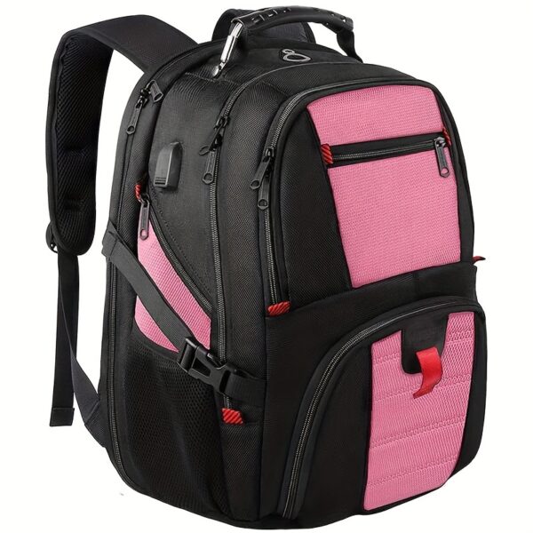 [Large Travel Backpack] 50L Large Men's Travel Backpack, Laptop Bag with USB Charging Port, Accommodates 17-Inch Laptops, Suitable for College, Approved for Airline Use, Business Work Bag, Perfect for Back-To-School Season, Ideal Valentine's Day Present - Image 10