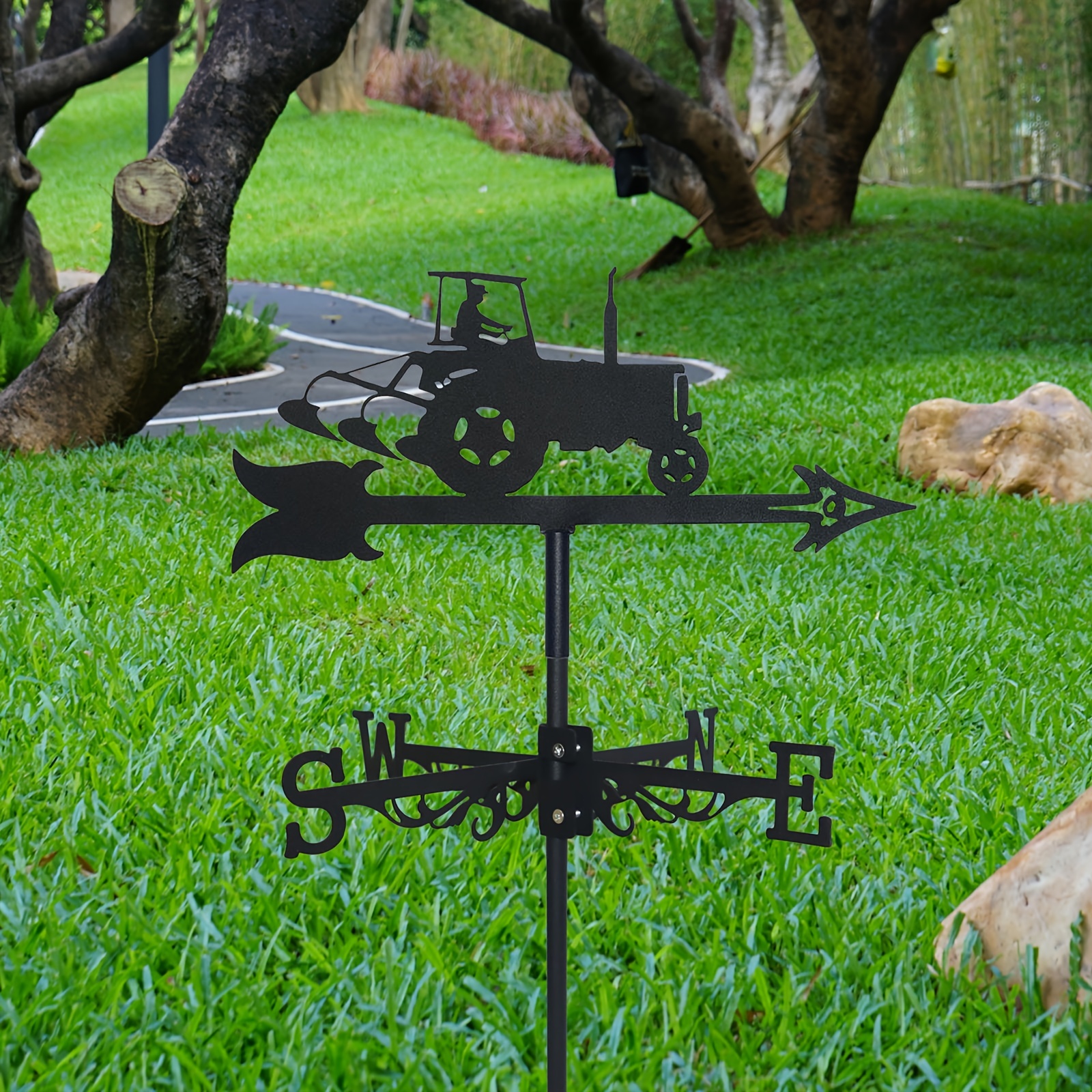 New Metal Tractor Weathervane, Standing Decorative Roof Weathervane for Garden and Courtyard Decoration, Used for Roof Garden, Garden Shed, Home, Fence Post, Greenhouse, Barn or S-hed Weathervane - Image 6