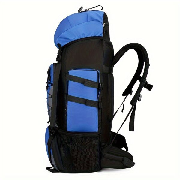 [Durable Hiking Backpack] Durable 90L Large Capacity Hiking Backpack | Multi-Compartment Design for Outdoor Trekking, Camping & Travel, with Adjustable Straps, Laptop Sleeve, and Front Zipper Closure, Hiking Gear - Image 8