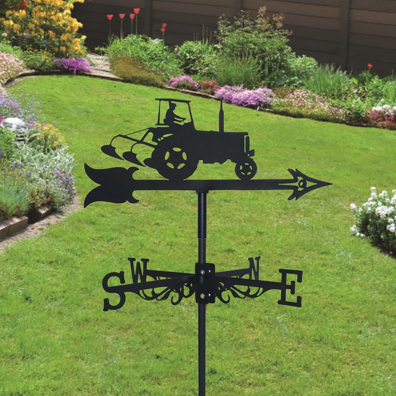 New Metal Tractor Weathervane, Standing Decorative Roof Weathervane for Garden and Courtyard Decoration, Used for Roof Garden, Garden Shed, Home, Fence Post, Greenhouse, Barn or S-hed Weathervane - Image 7