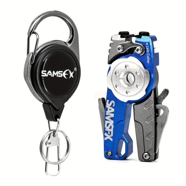 [Portable Pliers] SAMSFX 1pc Multifunctional Mini Pliers | Portable Aluminum Alloy Lure Pliers, Fishing Line Cutter with Retractors, Line Tying Tool - Image 8