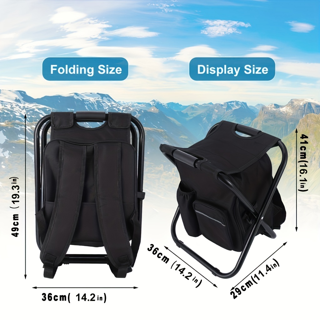 Portable Fishing Backpack Chair - Waterproof Outdoor Sports Bag for Camping, Hunting, Climbing - Perfect Gift for Father's Day, Birthday, Christmas - Image 4