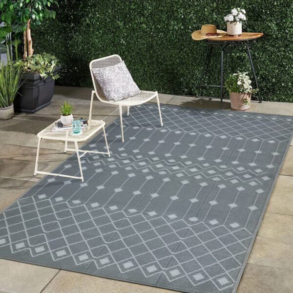 [Reversible Outdoor Mat] 1pc Reversible Polypropylene Outdoor Mat | Foldable, Double-Sided, Lightweight, Portable, Easy to Clean, for RVs, Patios, Camping, Backyard, Picnics, Spring/Summer - Image 15