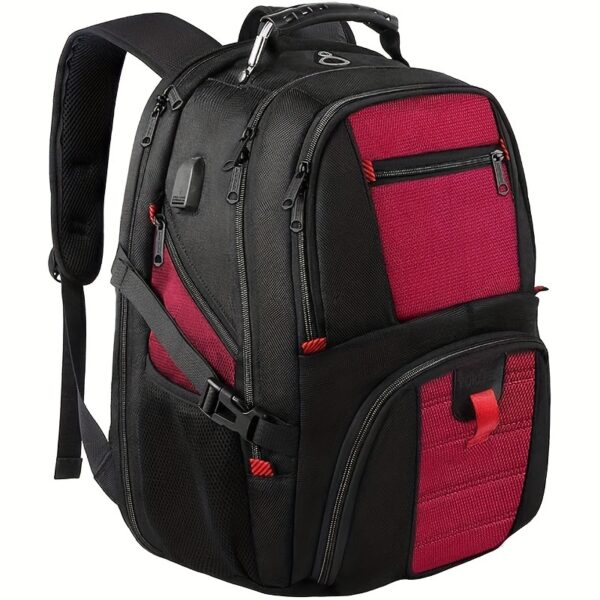 [Large Travel Backpack] 50L Large Men's Travel Backpack, Laptop Bag with USB Charging Port, Accommodates 17-Inch Laptops, Suitable for College, Approved for Airline Use, Business Work Bag, Perfect for Back-To-School Season, Ideal Valentine's Day Present - Image 6
