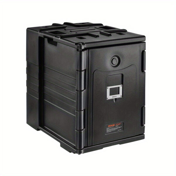 VEVOR Insulated Food Pan Carrier, 82 Qt Hot Box for Catering, LLDPE Food Box Carrier w/ Double Buckles, Front Loading Food Warmer w/ Handles, Stackable End Loader for Restaurant, Canteen, etc. Black - Image 6