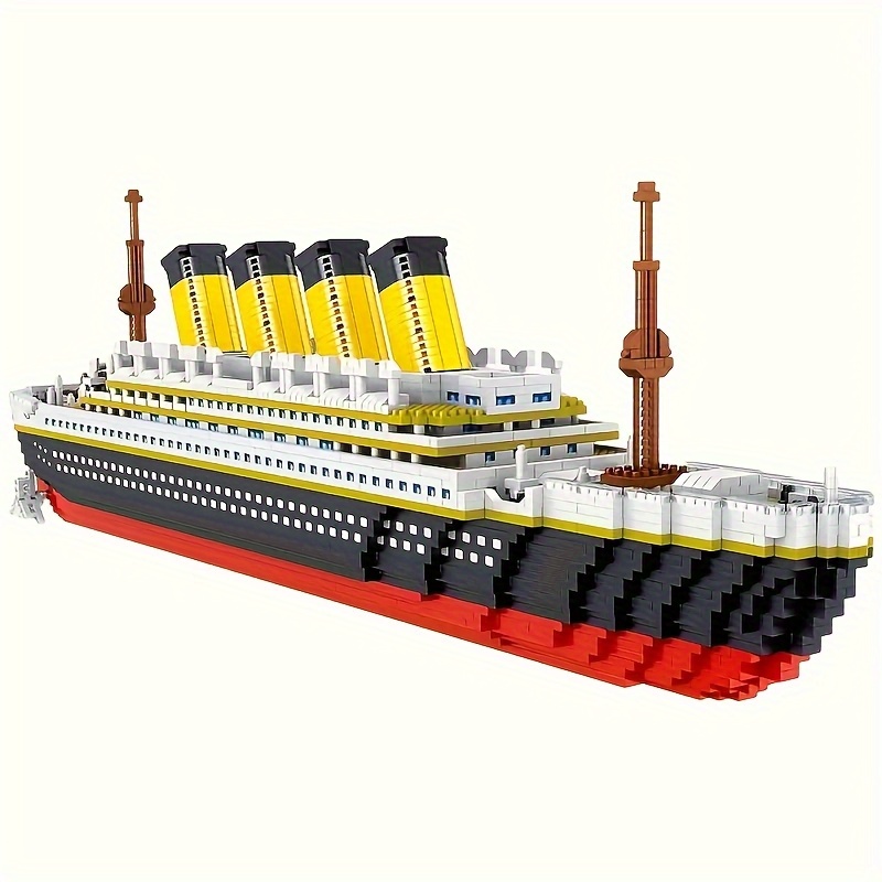 1860pcs Titanic-inspired miniature building block suit-durable ABS construction suit - Image 6