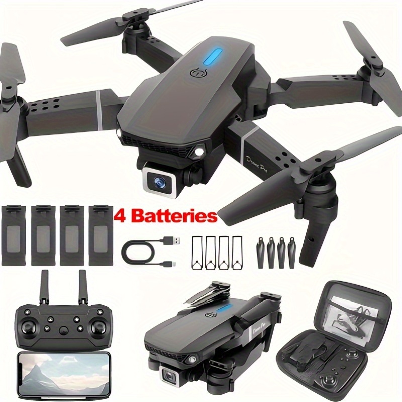 Dual Camera Drone, Foldable Remote Control Drone, Brushless Motor, Optical Flow Positioning, Intelligent Tracking, Indoor And Outdoor Discount Drone, 2 Batteries, 1 Battery, Beginner Gift, Easter Gift, Best Gift for Boyfriend